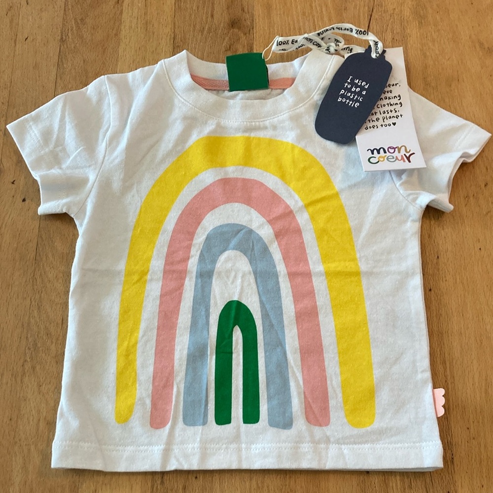 Mon Coeur Colorful Rainbow Baby T-Shirt